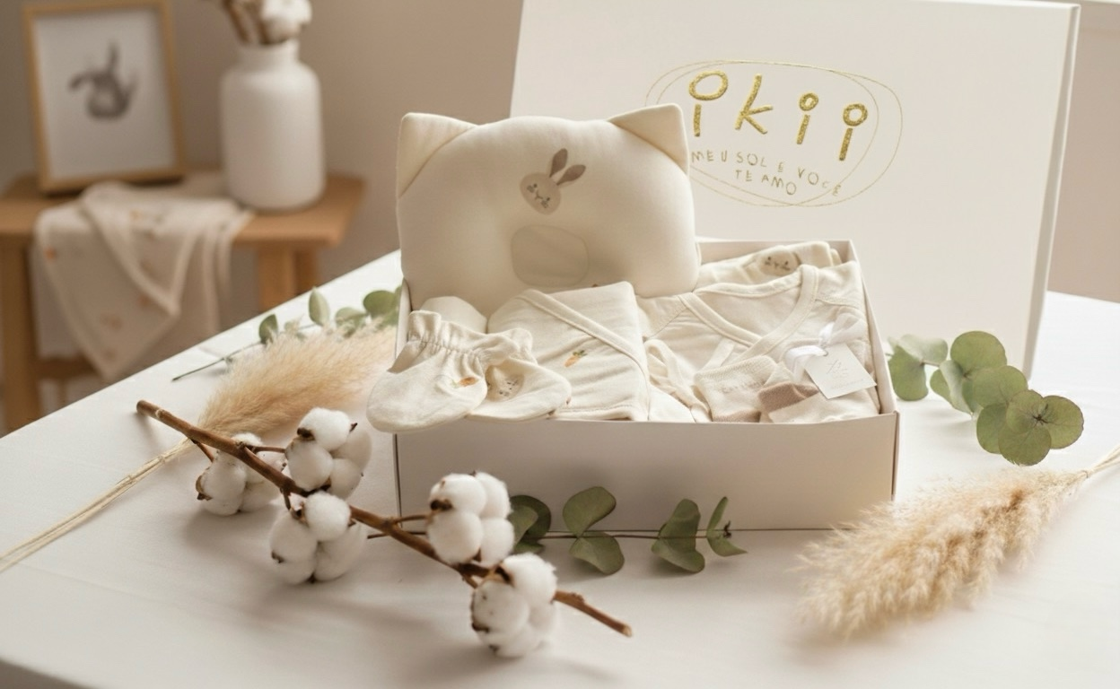 Baby's First Gift: Organic Eczema-Friendly Mesh Newborn 8 Pieces Gift Set