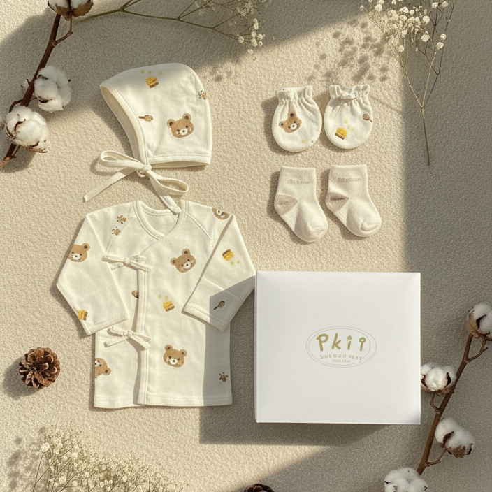 Baby's First Gift: Organic Cotton Newborn 4 Pieces Gift Set