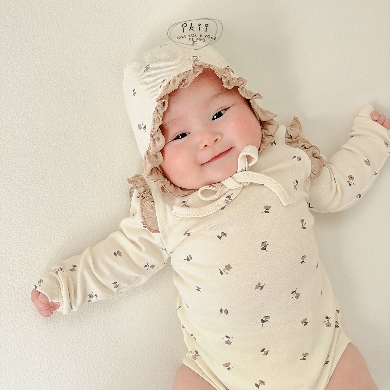 Rose bloom romper set