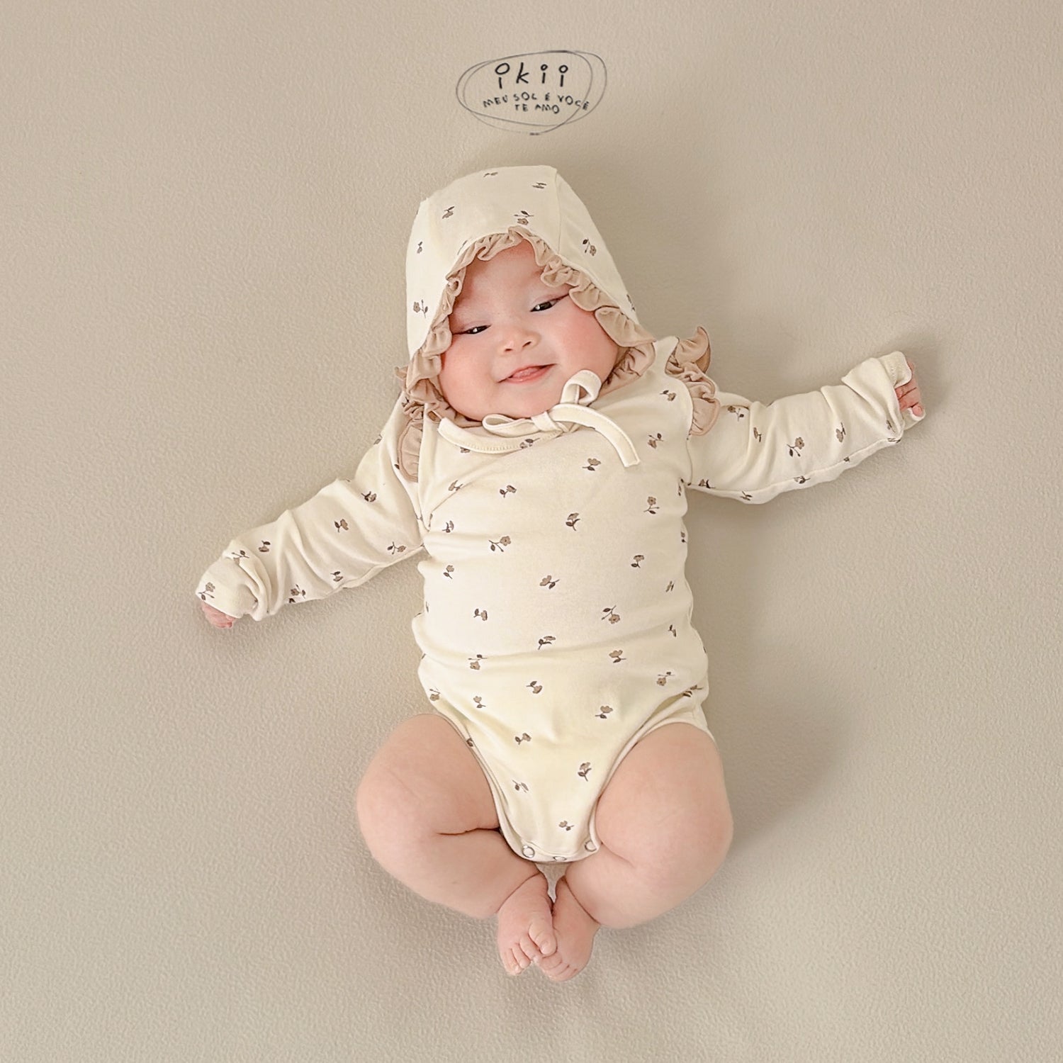 Rose bloom romper set