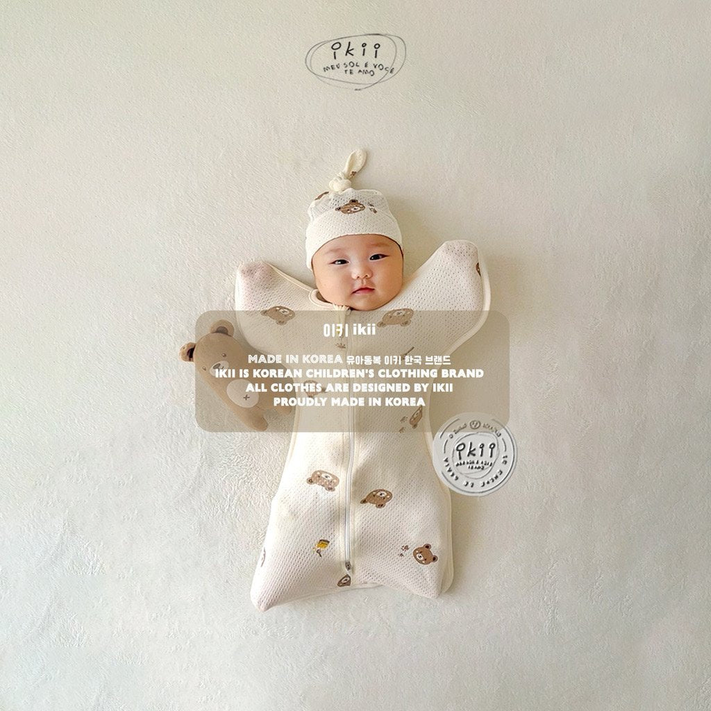 ikii Original Eczema-Friendly Organic Mesh Butterfly Swaddle 3-piece Gift Set