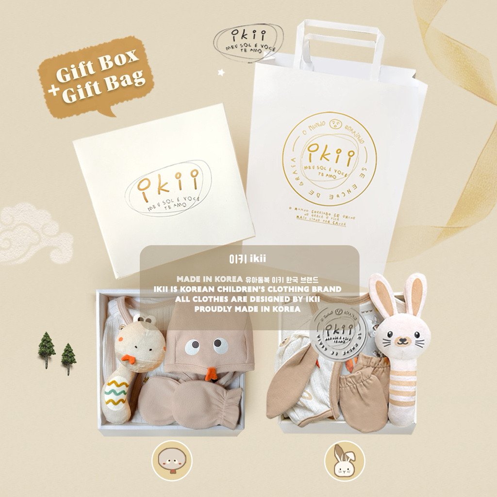 Newborn Animal Wrapover 4-Piece Gift Set
