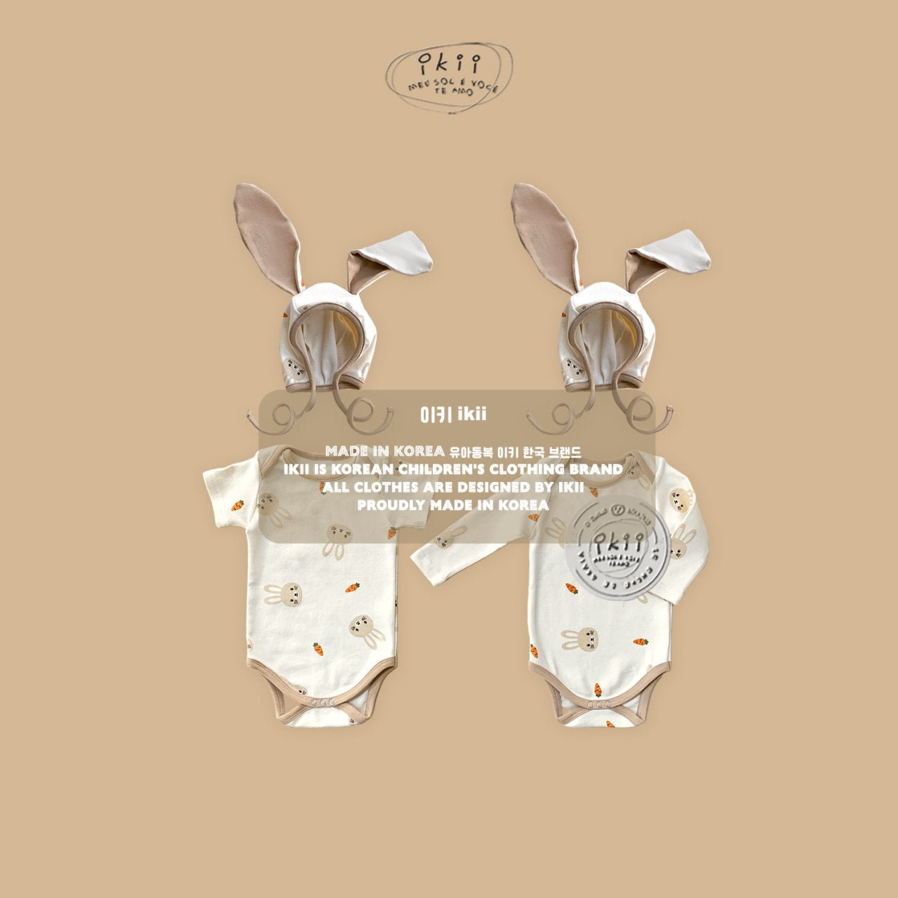 Bunny Bodysuit & Bonnet 2-Piece Set